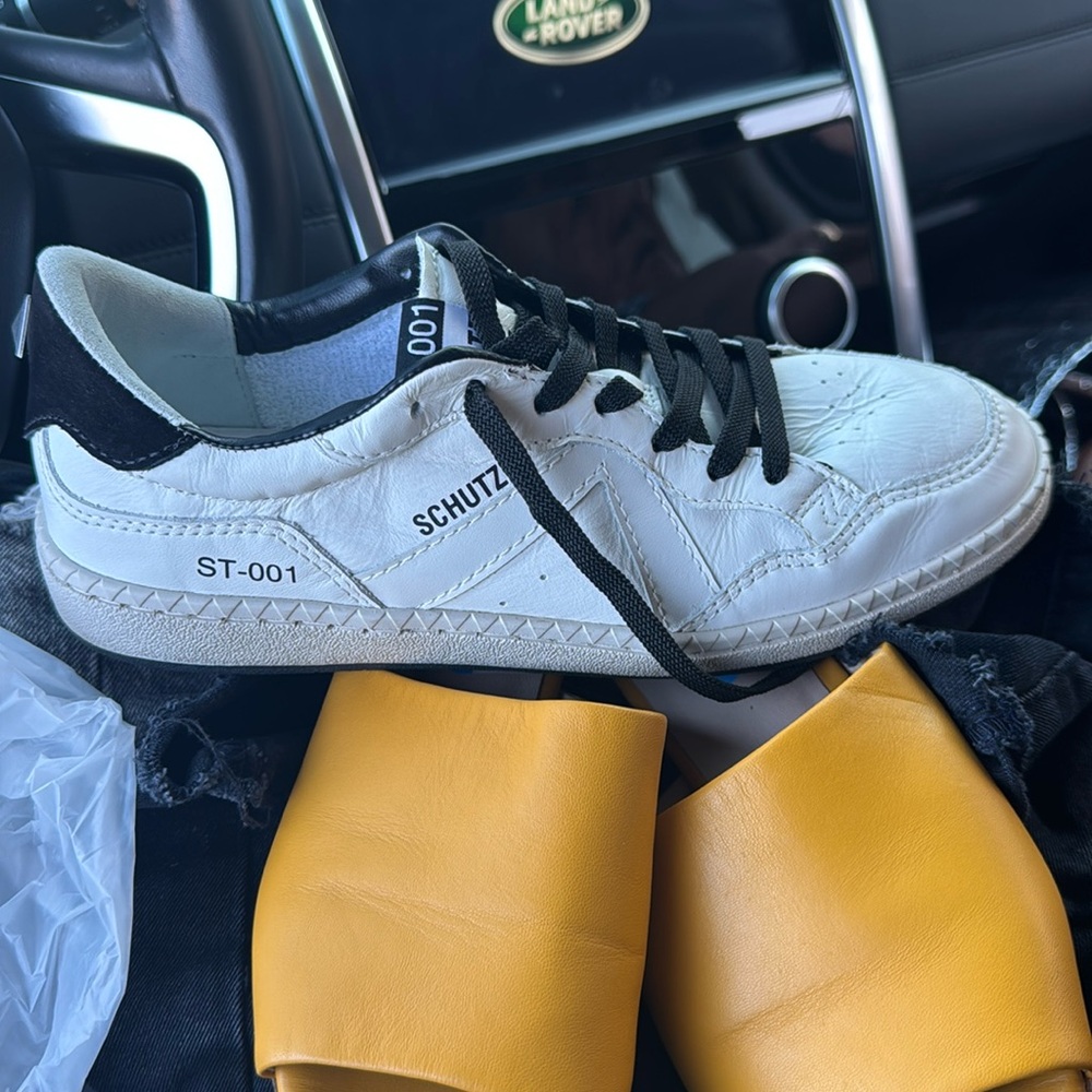 SCHUTZ leather sneakers women